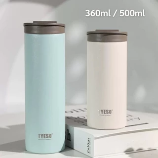 TYESO กระบอกน้ำสแตนเลสเก็บได้ทั้งร้อนและเย็น ขวดน้ำสแตนเลสเก็บอุณหภูมิ สแตนเลส 304 ขนาด 360ml 500ml