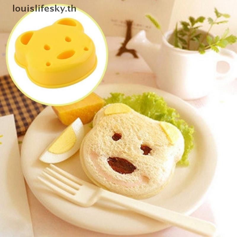 Llth อาหารเช้าหมีแซนวิชแม่พิมพ์ขนมปังบิสกิตลายนูนเครื่องมือเค้ก DIY ทําแม่พิมพ์ HOT