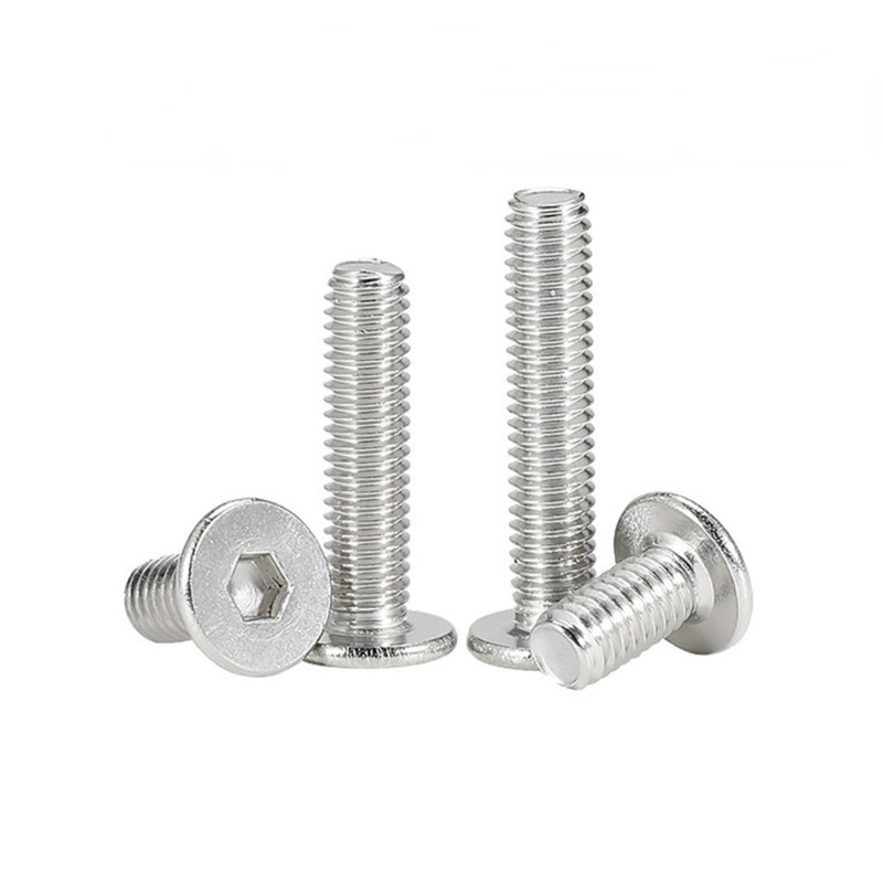 [NXY] 304 สแตนเลสหัวแบนบางหกเหลี่ยมซ็อกเก็ตสกรูหัวแบนหัวใหญ่สกรูหัวแบน CM ทั้งหมด M5/M6/M8/M10/M12 - รูปที่ 4