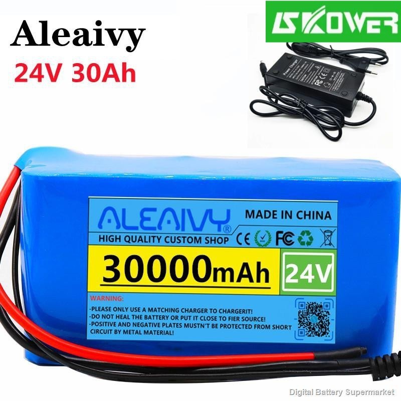 ✿แบตเตอรี่  24V 30Ah 7S3P 18650 Liion Battery Pack 29.4V 30000mAh Electric Bicycle Moped /Electric/L