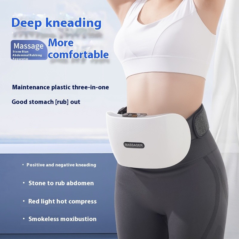 Bianstone นวดหน้าท้องอุปกรณ์อัตโนมัตินวด Belly Handy เครื่องมือ Moxibustion ความร้อนเข็มขัดนวดโปรโมชั่น
