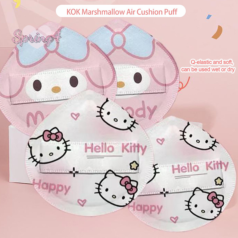 SANRIO <Spring4>การ์ตูนSanrio My Melody Kuromi Y2k Cotton Candy Air Cushionแป้งพัฟInsสาวหัวใจ Kawaiiความงามแต่งหน้าเครื่องมือเทศกาลของขวัญNice