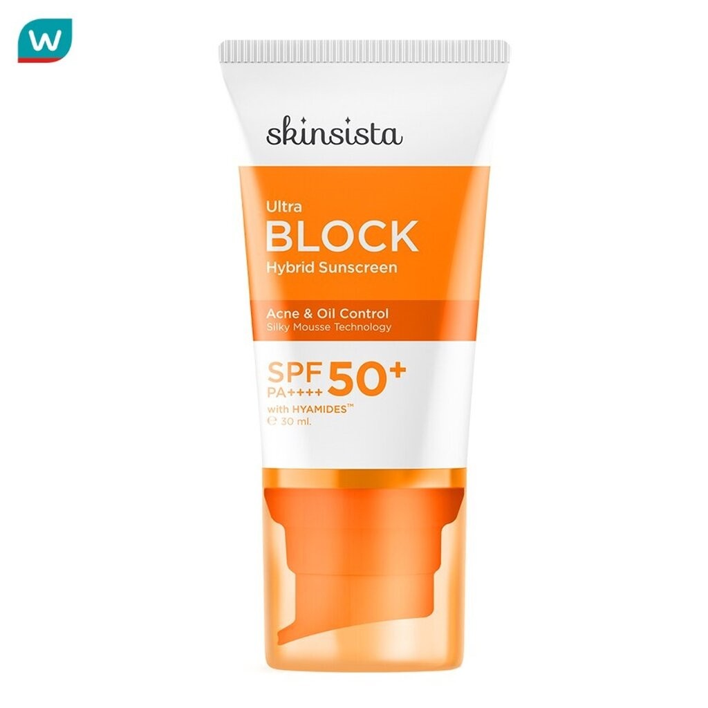 Skinsista สกินซิสต้า อัลตร้า บล็อก ไฮบริด ซันสกรีน เอสพีเอฟ 50+ พีเอ++++ 30 มล.