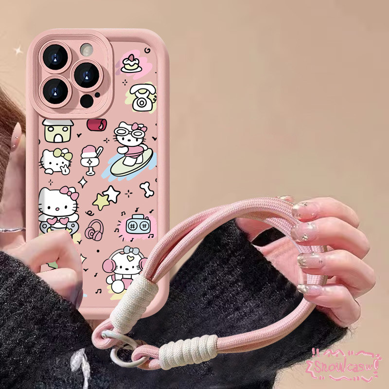 สวัสดีฤดูร้อนที่น่ารัHellokitty เคสOPPO A17 A15 A18 A16 A12 A57 A7 A38 A54 A58 A78 A5s A53 A17K A5 A77 A16K Reno 5F 4 8T