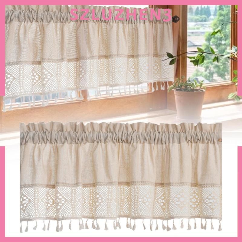 แนะนำ ผ้าม่าน [Szluzhen3] ผ้าม่านสั้น ระบายอากาศ สําหรับตกแต่งบ้าน ห้องนั่งเล่น ราคาพิเศษ มีเก็บเงินปลายทาง