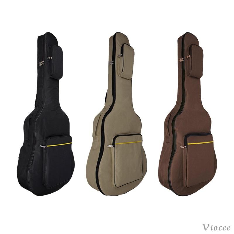 [Viocee] Guitar Gig Bag Backpack Protector กล่องเก็บกีตาร์แบบพกพา 41 นิ้วกระเป๋ากีต้าร์โปร่งพร้อมกระเป๋าซิปด้านหน้า