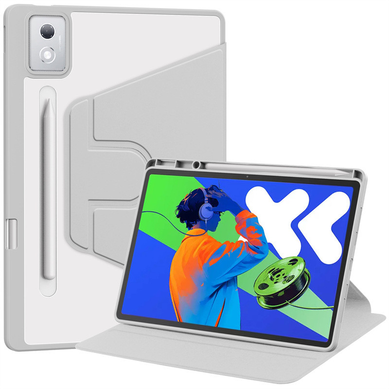 720 ° หมุนกรณีอะคริลิคใสสําหรับ Lenovo Xiaoxin 12.7 นิ้ว 2025 Tb373fu Tb375fc P12 Pro 12.7 2023 Pad11 Tab M11 K11 B11 11 นิ้วฝาครอบป้องกันป้องกันการดัด