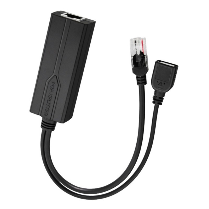 R* ขนาดเล็ก USB PoE Splitter USB 5V Active PoE เป็นอะแดปเตอร์ USB 48V อินพุต 5V สําหรับการเฝ้าระวังกล้องเราเตอร์