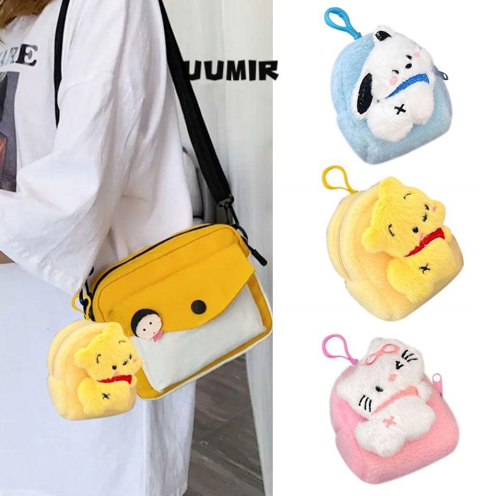 UUMIR จี้กระเป๋านักเรียน,hello Kitty Pochaccoกระเป๋าใส่เหรียญสามมิติ,จี้คู่ของขวัญกระเป๋าเก็บหูฟังตุ๊กตา
