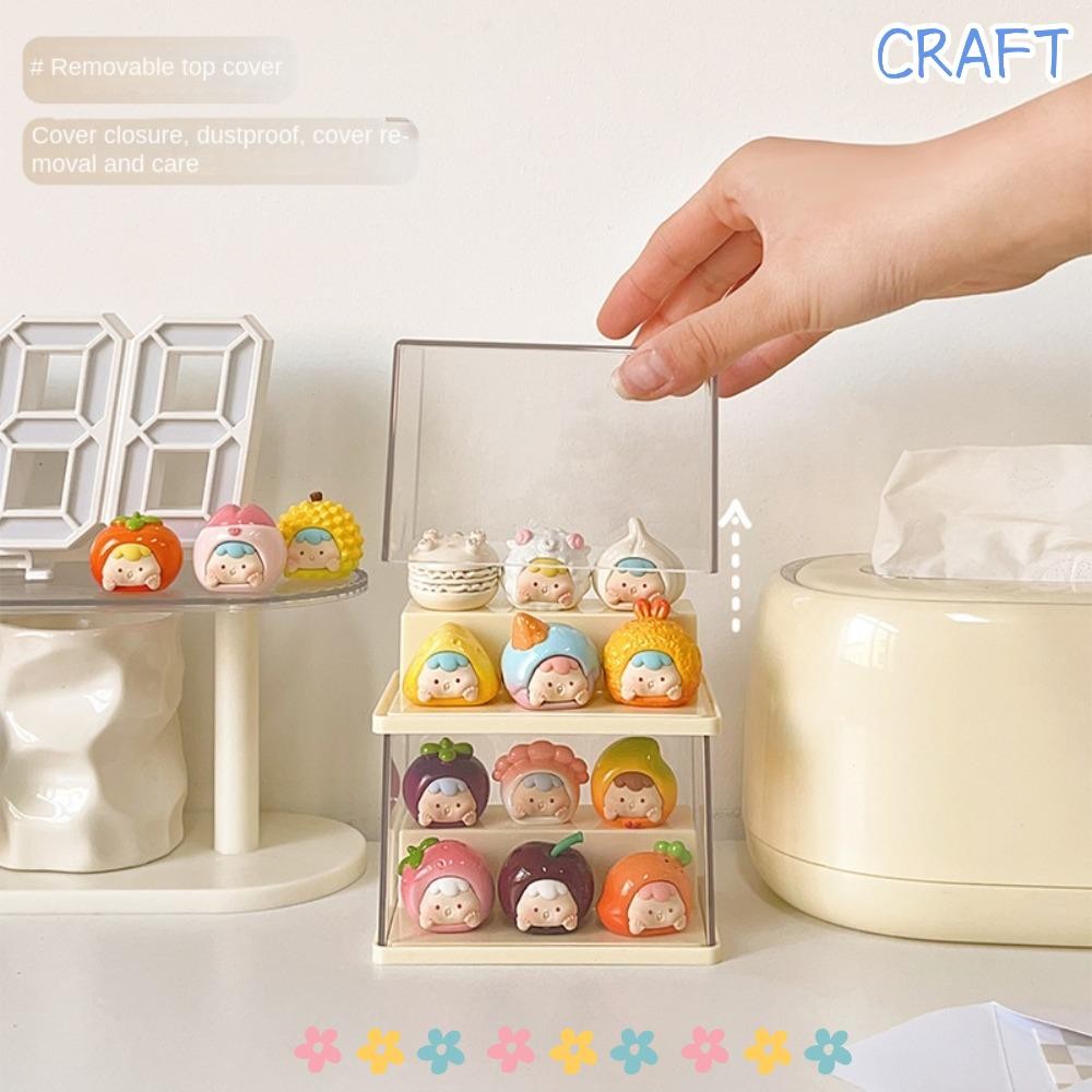 Craft ตุ๊กตาตัวเลขกล่องเก็บ,ที่ถอดออกได้ DIY Pop Mart กล่องตู้โชว์,ตุ๊กตากล่องเก็บอุปกรณ์โปร่งใส Pop Mart กันฝุ่น