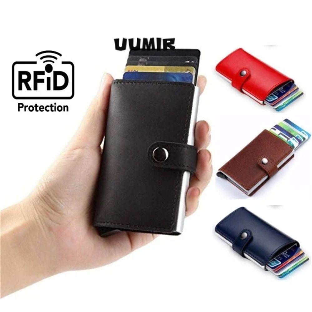 UUMIR Rfid Card Bag Anti-theft Brush Business Men Wallet RFID Blocking