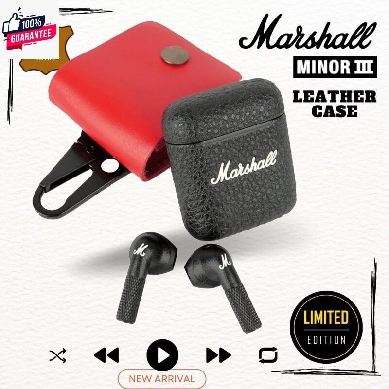 เคสหูฟังหนังแท้ Marshall Minor iii เฉพาะตัวเคสผลิตตรงรุ่น จากไทย!!