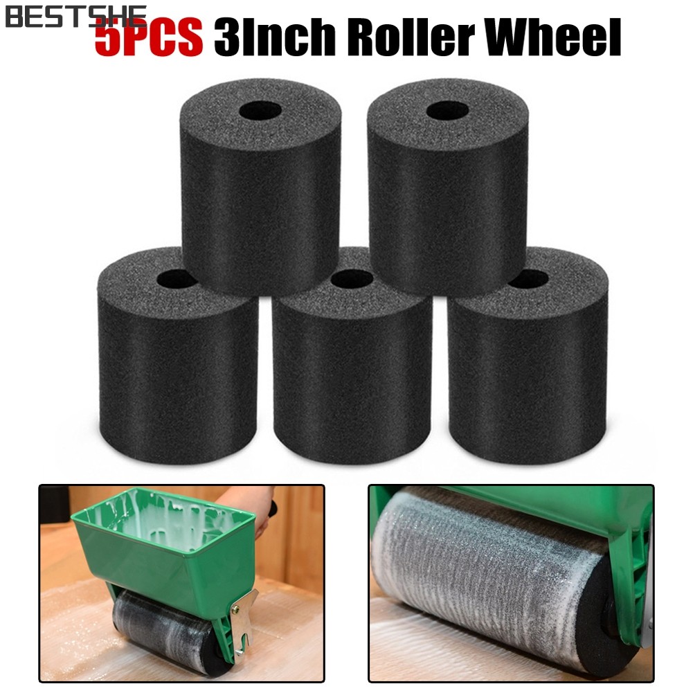 <bestshe> 5 ชิ้น 3 นิ้ว 6 นิ้วฟองน้ําอะไหล่ลูกกลิ้งล้อ Quick Gluing เครื่องมือสําหรับกาว Applicator