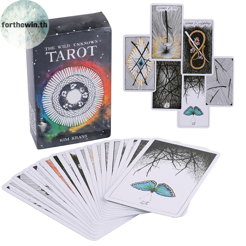 Forthewin 78 ชิ้น Wild Unknown Tarot Deck Rider-รอ Oracle ชุด Fortune Telling การ์ด th