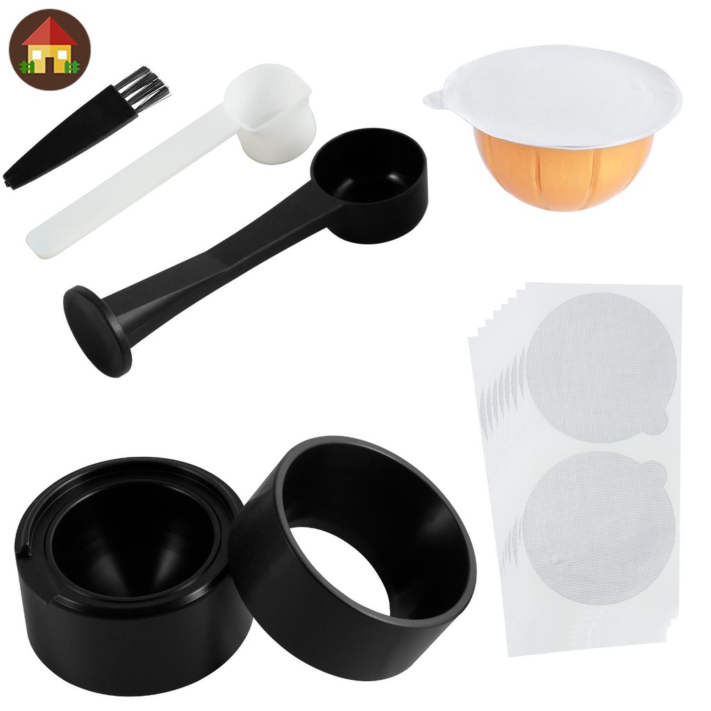 Coffee Pod Refill Kit Reusable Pod Refill Kit Coffee Capsule Refill Kit 100 ชิ้นอลูมิเนียมฟอยล์แปรงบ