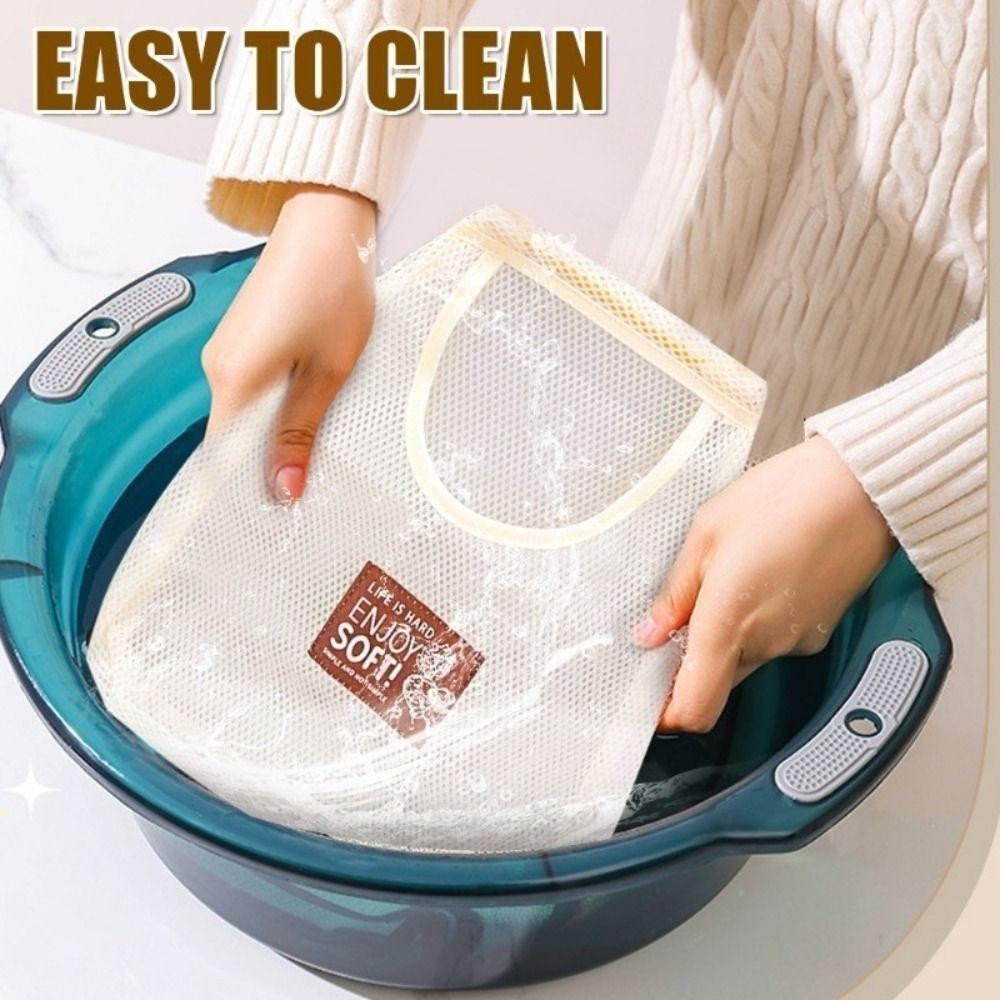 ถุงเก็บของกระจุกกระจิก ตัวเอง, จับกว้างกลวงแขวนออแกไนเซอร์,นํามาใช้ใหม่ผักชุดชั้นในถุงเท้าความจุขนาดใหญ่ครัวตาข่ายถุง - รูปที่ 6