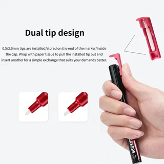 Dspiae MKA Gundam Markers Super Metallic สี Dual เคล็ดลับปากกาสําหรับ Gundam Gunpla Mech ชุดภาพวาดสี Touch-up Hobby DIY เครื่องมือ