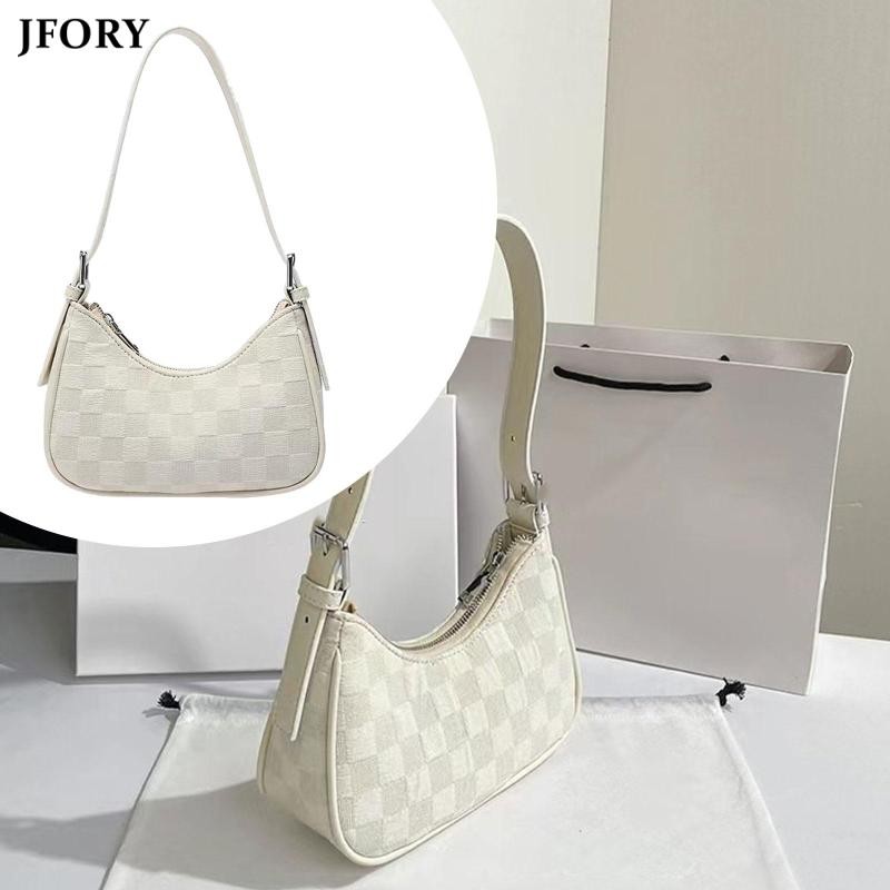 Jfory Women Underarm Bag Satchel Stylish Cloth Female Purse with Zipper