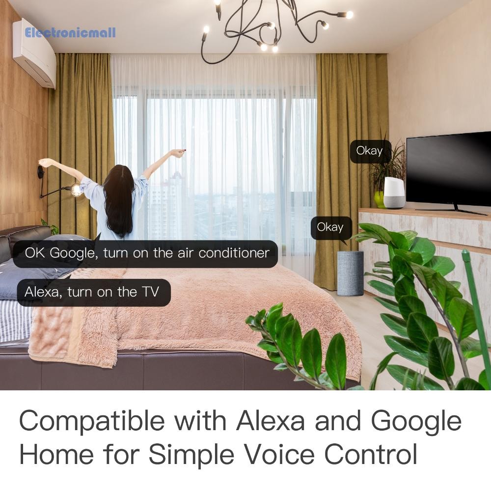 Zigbee เครื่องปรับอากาศ TV IR Remote Works พร้อม Alexa Google Home Powered โดย Tuya [ElectronicMall0