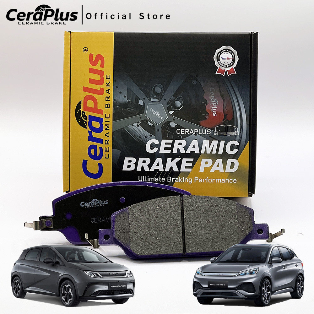 ผ้าเบรค CeraPlus BYD Atto 3 | BYD Dolphin | BYD M6 ผ้าเบรคเซรามิค