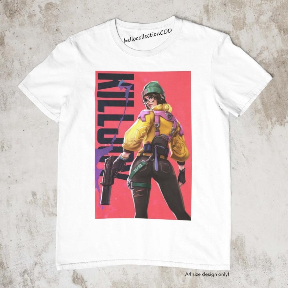 🎀07 การจัดส่งที่รวดเร็วT-Shirtเสื้อยืด Valorant - Kill Joy v1 Gaming สวยมาก ราคาถูก S-5XL
