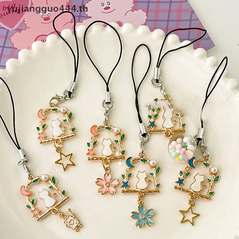 # ใหม่ # ดอกไม้น่ารักโทรศัพท์เชือกพวงกุญแจจี้เคสโทรศัพท์สายคล้องผู้หญิงสาวโทรศัพท์เครื่องประดับป้องกันการสูญหายเชือกเส้นเล็กแขวนสายพวงกุญแจ .