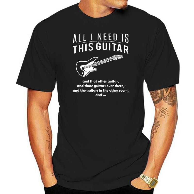 ALL I NEED IS THIS GUITAR เสื้อยืด SLASH HENDRIX ACOUSTIC ELECTRIC PLECTRUM ผ้าฝ้ายของขวัญวันเกิด To