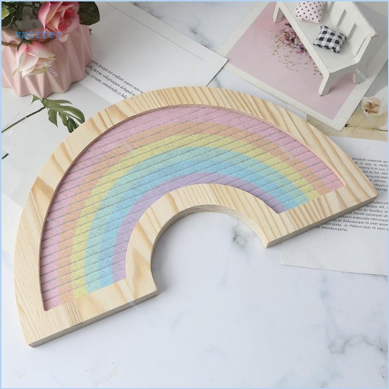 Va Rainbow Letter Board Rustic Frame Felt กระดานข้อความพร้อมตัวเลขตัวอักษรชุดสําหรับ Farmhouse Wall Decor