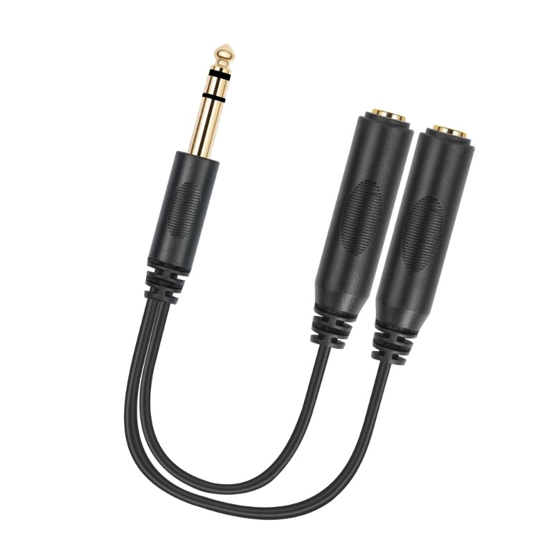 Godd Double Shielded 1 4 นิ้ว TRS สเตอริโอ Splitter Y สาย 1 4 TRS Splitter Cable สําหรับการส่งผ่านสัญญาณสเตอริโอที่ชัดเจน