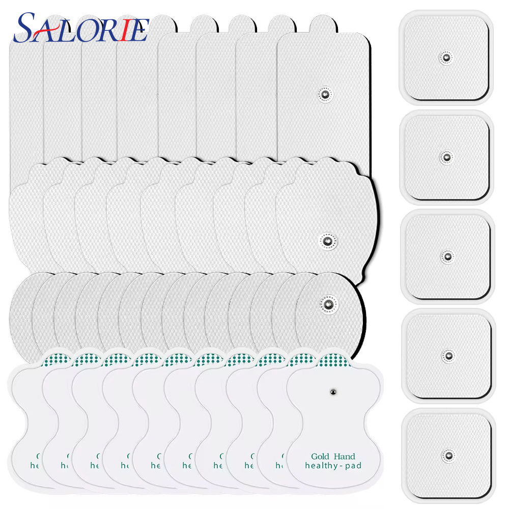 10/20pcs Electrode Pads เจลสําหรับ Tens การฝังเข็มกายภาพบําบัดเครื่อง Slimming Pulse Ems เครื่องกระตุ้นกล้ามเนื้อสติกเกอร์นวด