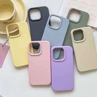 เคสกำมะหยี่ สำหรับ รุ่น iPHONE 16 15 14 13 12 11 Pro Promax เคสซิลิโคน กันเปื้อน Silicone Cover Case สีพาสเทล 024