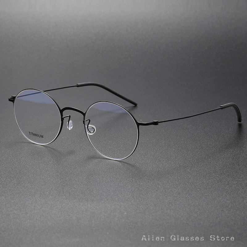 132 มม.Ultra Light Pure Titanium Opticalกรอบแว่นตาสกรูฟรีผู้ชายผู้หญิงรอบแว่นตา 5504