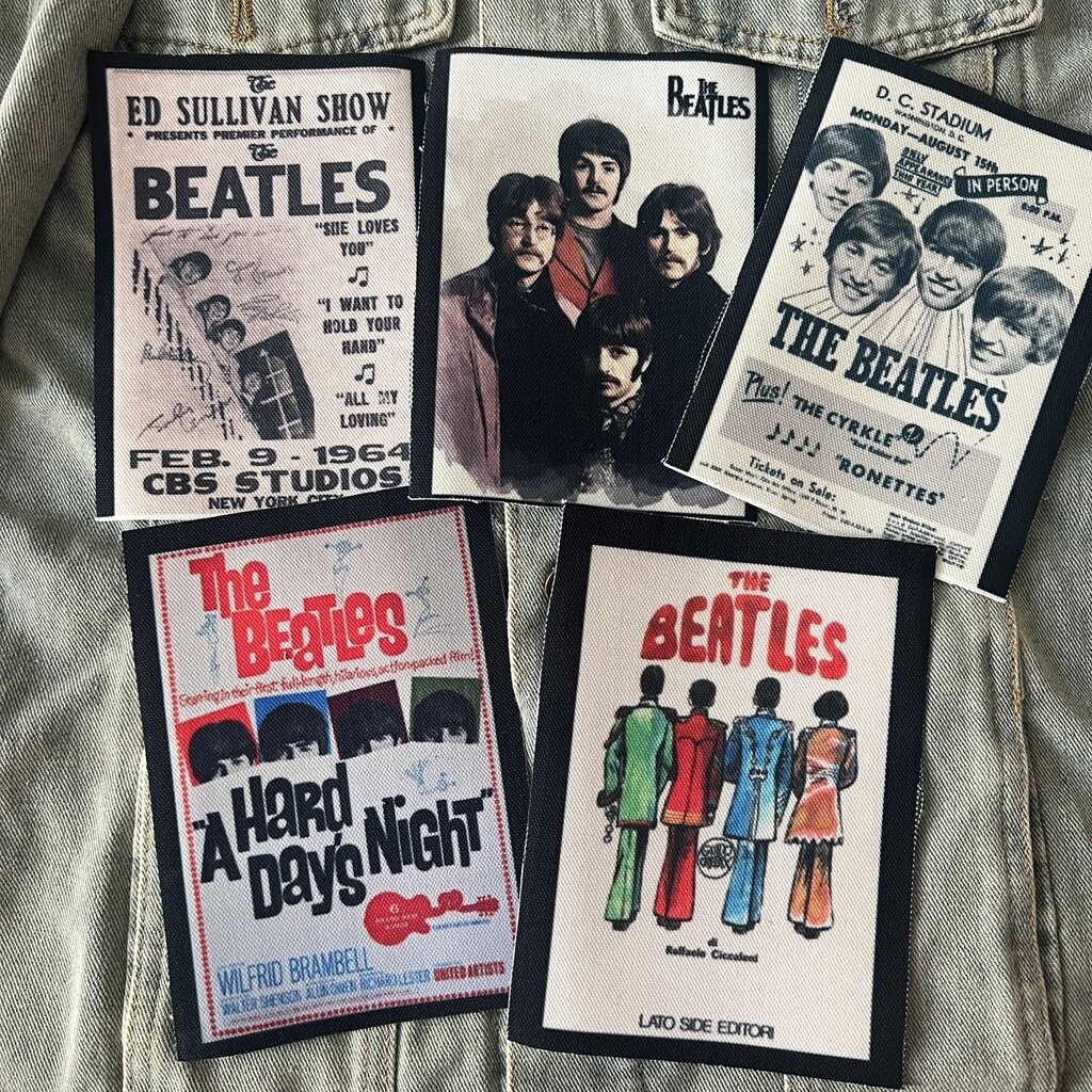 ตัวรีดติดเสื้อ วงดนตรี ร็อค วินเทจ พังค์ ผ้าแคนวาสพิมพ์ลาย ตกแต่งเสื้อผ้า Canvas Iron on Patch - รูปที่ 2