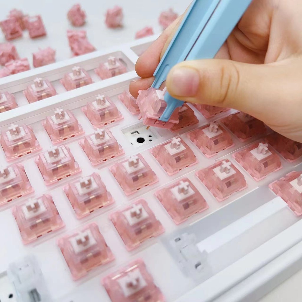 Sakura Switch 42g Linear 5pin Hot Swappable Prelubed MX Type Switch สําหรับคีย์บอร์ดสําหรับเล่นเกม