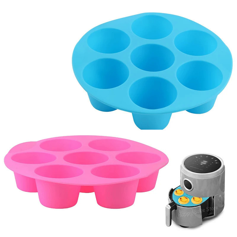 Silicone Muffin Pan for 2QT-4QT Air Fryer Cupcake Tray Baking Mold Reusable Non-stick Air Fryer Baki