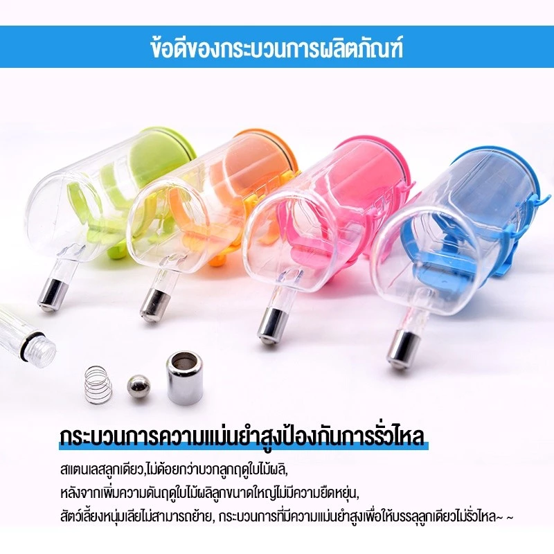 🌟สินค้าอยู่ในไทย พร้อมส่ง🌟 Water Dispenser แบบติดกรง ขนาด 350-500มล. เก็บสุนัข, สุนัข, แมว, กระต่าย, แฮมสเตอร์, กระรอก thumbnail 6