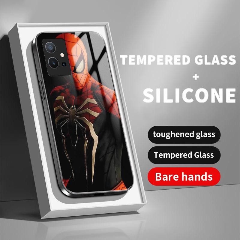 เหมาะสำหรับ VIVO Y75 5G Y75 4G Y75S Y72 Y73 Y76 Y7s Y85 Y89 กรณีโทรศัพท์แฟชั่นเคส Cool Spiderman