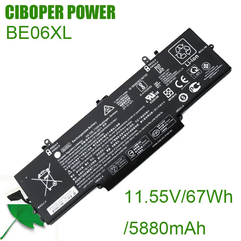 CP Laptop Battery BE06XL 67Wh/5880mAh For Elitebook 1040 G4 2XM88UT 3WD94UT HSN-Q02C HSTNN-DB7Y 9181