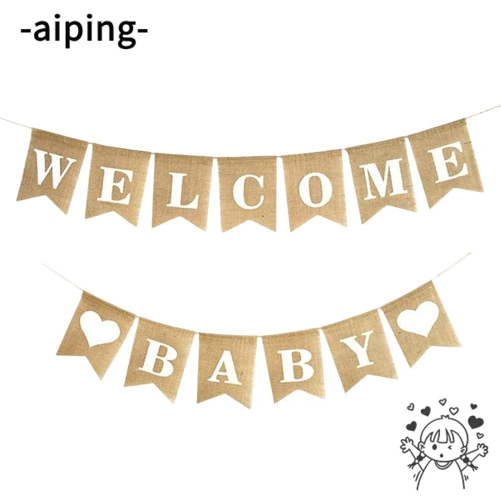 ตกแต่งอาบน้ําเด็ก AIPING น่ารัก Pre-Strung Baby Shower ป้ายประกาศเด็กสําหรับฉากหลัง Elegant Welcome 