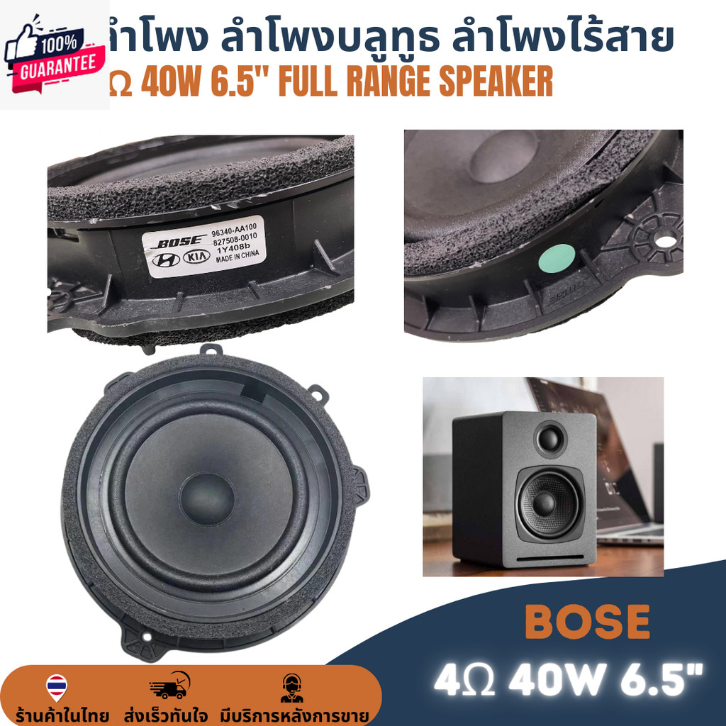 Bose 4Ω 40W 6.5นิ้ว ดอกลำโพงเสียงนุ่ม เสเด่น ลำโพงติดรถยนต์ ลำโพงลูทูธ ลำโพงไร้สาย ลำโพงรถ