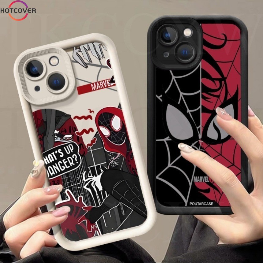 Drop Proof All-Wrapเคสโทรศัพท์สําหรับRedmiหมายเหตุ11 11T 12 12T 13R 13 Pro + Redmiหมายเหตุ12S Marvel Cool Spider-Man Eyeเคสโทรศัพท์ใหม่น่ารัก