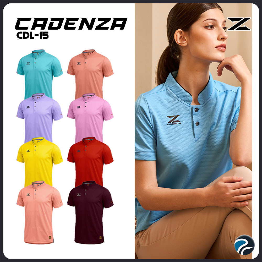 ถูกชัวร์ไม่มั่วนิ่ม เสื้อโปโลคาเดนซ่า(คอจีน) CADENZA POLO รหัส CDL-15  ชุดที่ 1 MANDARIN แท้100%