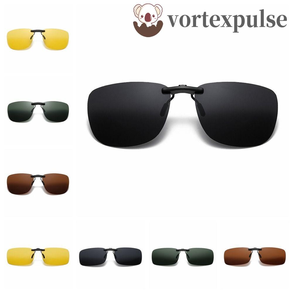 Vortexpulse Day Night Vision Goggle Clip, UV400 เลนส์โพลาไรซ์สายตาสั้นแว่นตาคลิป, รถ Night Safety Googles น้ําหนักเบา Anti-glare Turned Up Clip-on แว่นกันแดดเดินทาง