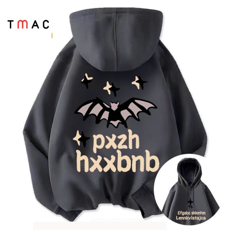 เสื้อฮู้ดผู้ชาย unisex แบบหนา ทรงหลวม ทําจากผ้าฝ้ายสักหลาดมีฮู้ด - TMAC HD037