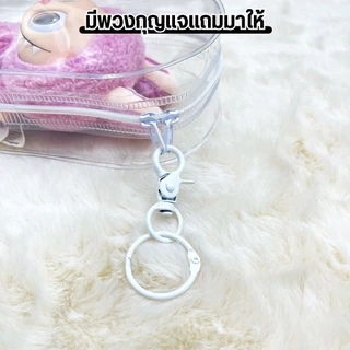 【พร้อมส่งจากไทย】กล่องเก็บตุ๊กตาการ์ตูน ป้องกันฝุ่น กันแดด กันฝน แบบพกพา พวงกุญแจ กระเป๋าป้องกัน PVC ใส