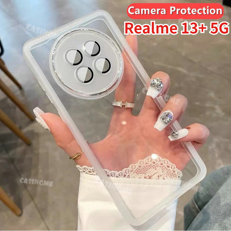 Realme 13 + 5G Square Soft ClearปลอกสําหรับRealme 13 + Realme13 + Realmi 13 + Pro Plus 13Plus 13x 4G 5G 2024 กล้องเลนส์ป้องกันเคสโทรศัพท์แฟชั่นซิลิโคนกันกระแทกปกหลัง