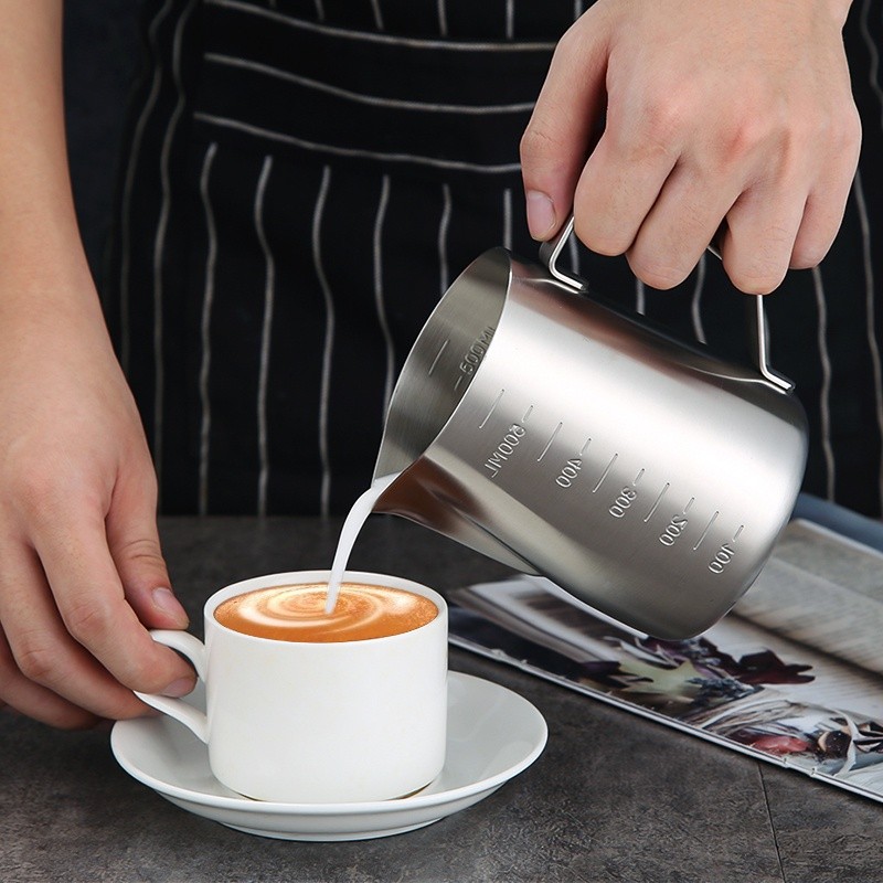 จัดส่งที่รวดเร็ว!ถ้วยลาเต้อาร์ตสแตนเลสใหม่มีความจุมากและทนทาน - รูปที่ 3