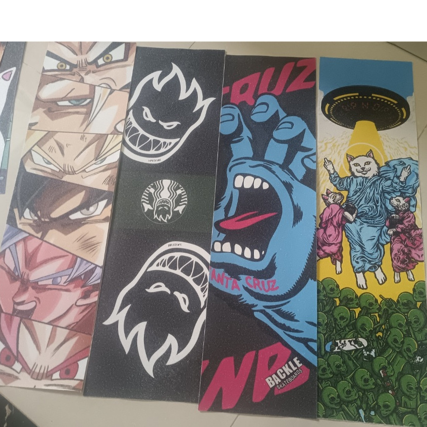 กริปเทปสเก็ตบอร์ด 33*9INCH พร้อมดีไซน์ TOYMAHINCE DEATHWISH SANTA CRUZ DESIGNS GRIZZLY GRIPTAPE