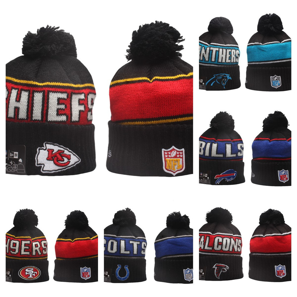 Kansas_city_chief หมวกถักหมวกอุ่นหมวกเย็บปักถักร้อย Beanies หมวกฤดูหนาว 3MJM