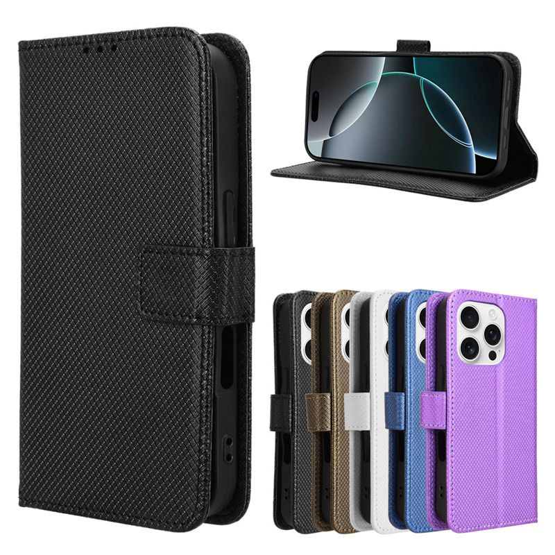 สําหรับiphone 16 Pro Maxกรณีพลิกกระเป๋าสตางค์หนังเคสโทรศัพท์สําหรับiPhone 15 16 14 13 12 Pro Max Plus 12 13 Miniกรณีหรูหราวงเล็บแม่เหล็กซิลิโคนปกหลัง